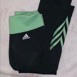 Gray & Green Adidas Pants